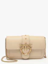 Cross Body Tas Love Bag Icon Leder Pinko Beige love bag icon A0F1